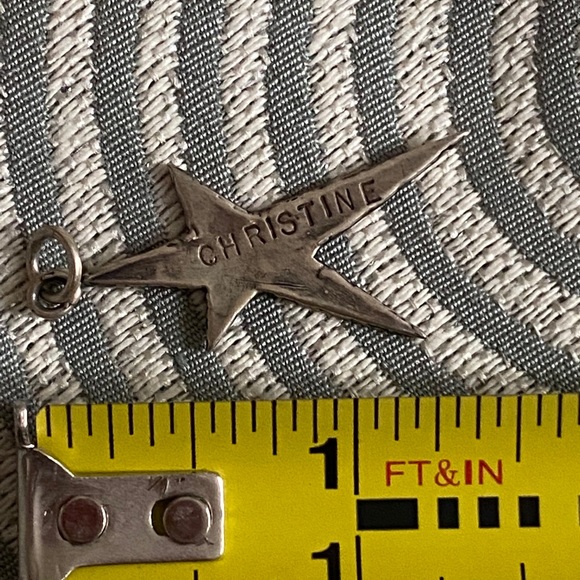 S/S star charm with “Christine” - Picture 3 of 3